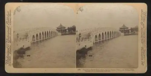 Stereo Foto, Peking, China, Marble Bridge und königlicher Sommer-Palast