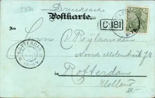 Litho Königswinter am Rhein, Drachenfels, Ruine