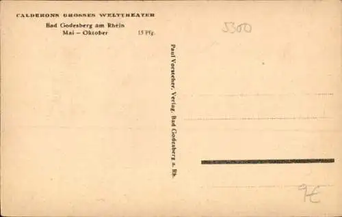 Ak Bad Godesberg Bonn am Rhein, Calderons großes Welttheater, Himmelsbühne