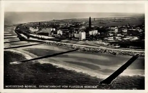 Ak Nordseebad Borkum in Ostfriesland, Luftaufnahme