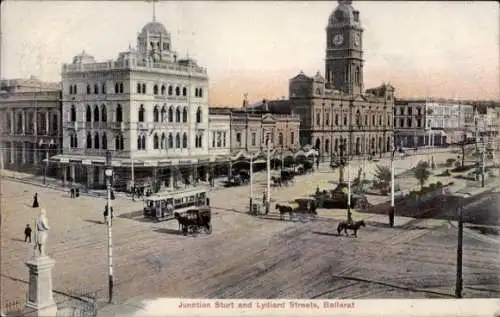 Ak Ballarat Victoria Australien, Junction-Sturt, Lydiard-Street