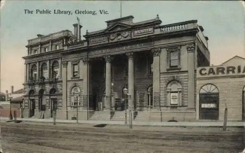 Ak Geelong Victoria Australien, Öffentliche Bibliothek