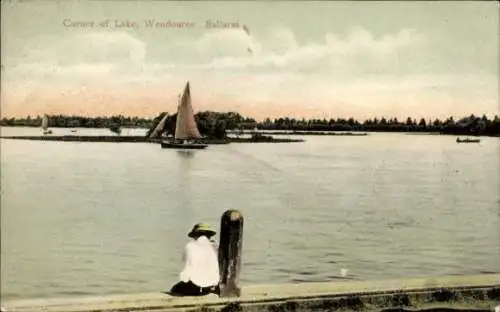 Ak Ballarat Victoria Australien, Corner of Lake, Wendouree