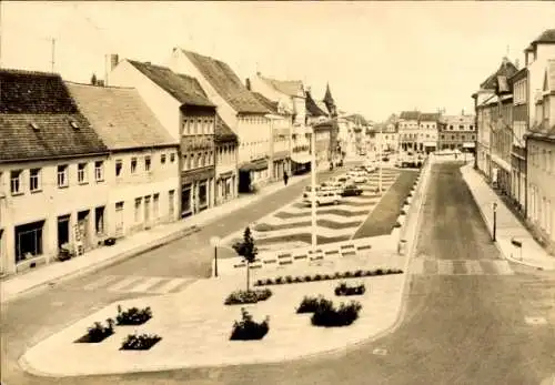 Ak Oschatz in Sachsen, Ernst-Thälmann-Platz, Parkplatz