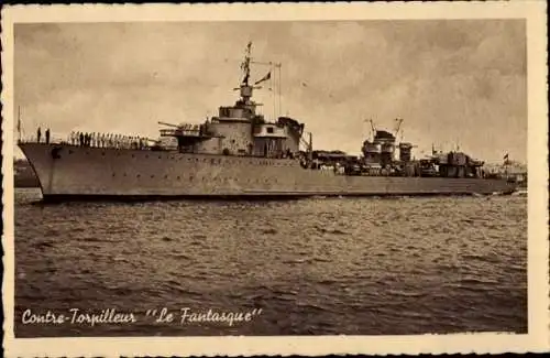 Ak Französisches Kriegsschiff Fantasque, Französische Marine