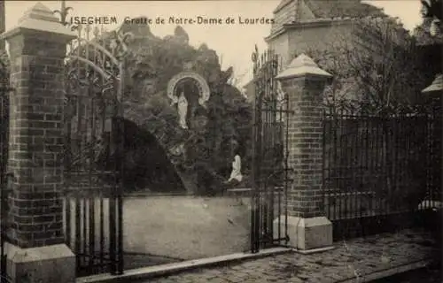 Ak Izegem Iseghem Westflandern, Höhle von Notre Dame de Lourdes