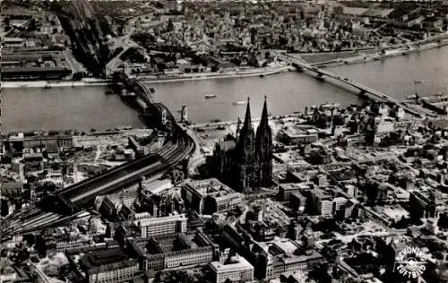 Ak Köln am Rhein, Luftbild