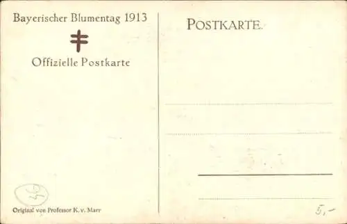 Künstler Ak Marr, K. v., Bayerischer Blumentag 1913