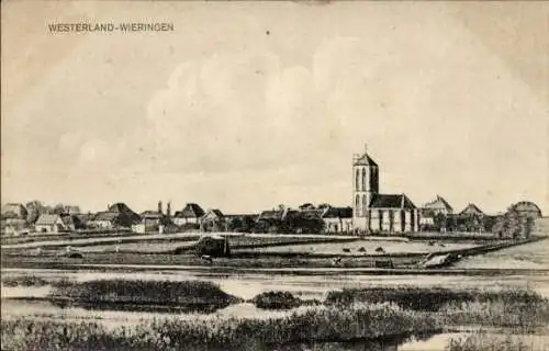 Ak Westerland Wieringen Nordholland, Panorama