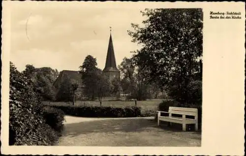 Ak Hamburg Wandsbek Rahlstedt, bei der Kirche