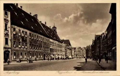 Ak Augsburg in Schwaben, Fuggerhaus, Maximilianstraße