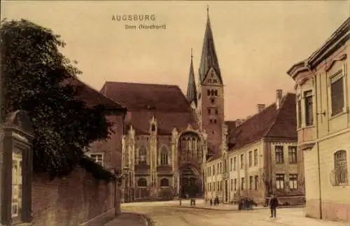 Ak Augsburg in Schwaben, Dom, Nordfront