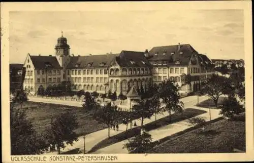 Ak Petershausen Konstanz am Bodensee, Volksschule