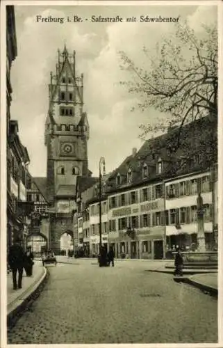 Ak Freiburg im Breisgau, Salzstraße, Schwabentor