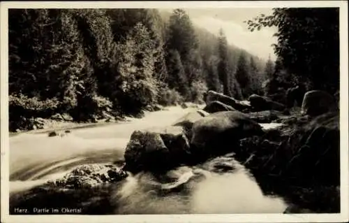 Ak Oker Goslar am Harz, Okertal, Stromschnellen