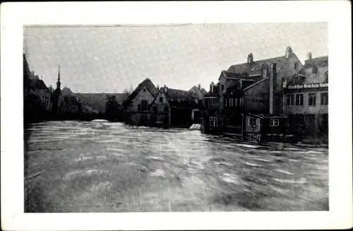 Ak Nürnberg in Mittelfranken, Hochwasser-Katastrophe 5. Februar 1909, Fleischbrücke