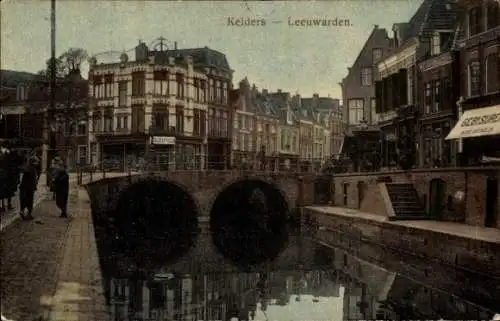 Ak Leeuwarden Fryslân Niederlande, Keller, Brücke