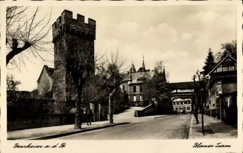 Ak Bensheim an der Bergstraße Hessen, Blauer Turm