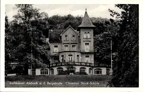 Ak Alsbach Hähnlein an der Bergstraße, Christian Stock Schule