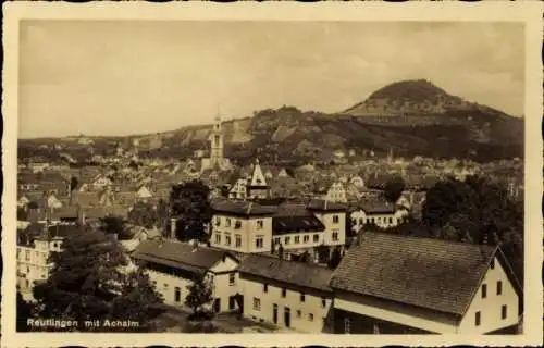 Ak Reutlingen in Württemberg, Panorama mit Achalm