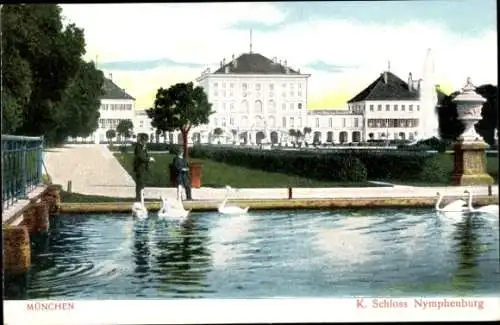 Ak Nymphenburg München Bayern, Königliches Schloss Nymphenburg