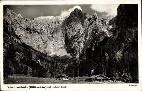 Ak Berchtesgaden in Oberbayern, Scharitzkehlalpe, Scharitzkehlalm, Hoher Göll