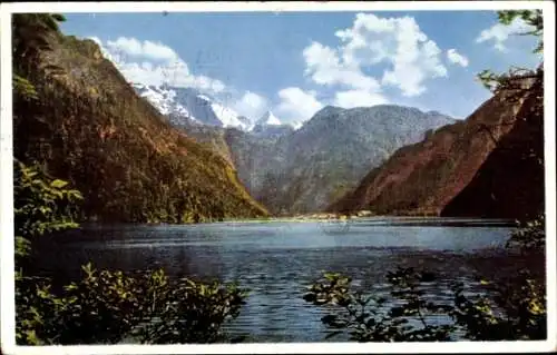 Ak Königssee Oberbayern, Blick vom Malerwinkel