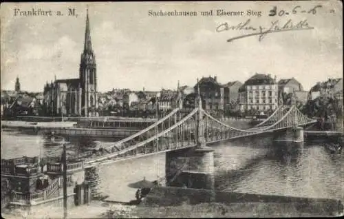 Ak Frankfurt am Main, Sachsenhausen, Eisener Steg