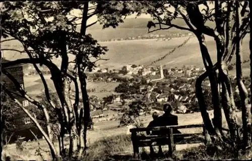 Ak Oberwiesenthal im Erzgebirge, Blick vom Fichtelberg