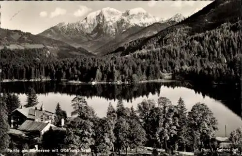 Ak Ramsau im Berchtesgadener Land Oberbayern, Hintersee, Göll, Brett