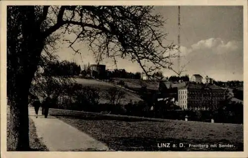 Ak Linz an der Donau Oberösterreich, Freinberg mit Sender