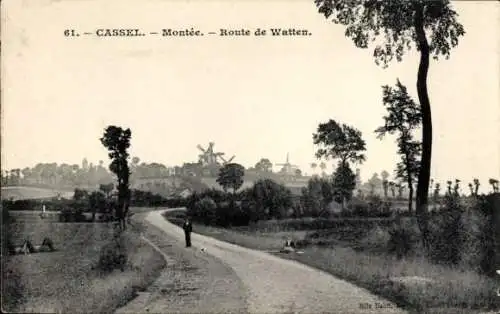 Ak Cassel Nord, Montee, Route de Watten