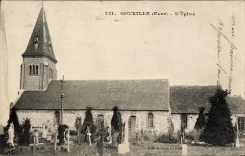 Ak Gouville Eure, Kirche