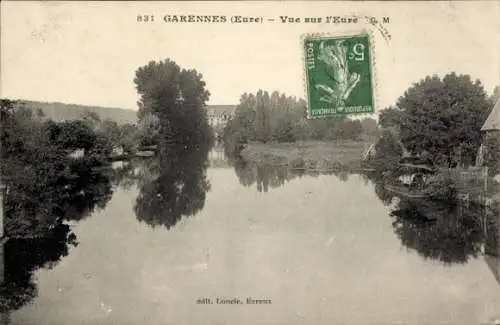 Ak Garennes Eure, Blick auf die Eure