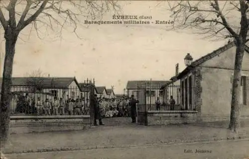 Ak Évreux Eure, Militärkaserne, Eingang