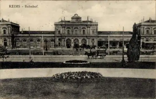 Ak Reims Marne, Bahnhof