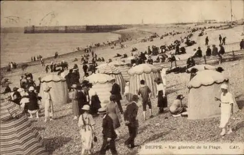 Ak Dieppe Seine Maritime, Strand