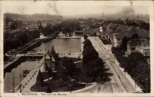 Ak Mulhouse Mülhausen Elsass Haut Rhin, Bassins