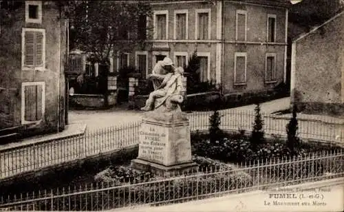 Ak Fumel Lot et Garonne, Monument aux Morts