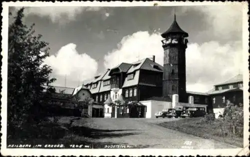 Ak Klínovec Keilberg Erzgebirge Region Karlsbad, Unterkunftshaus