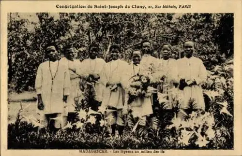 Ak Kongregation von Saint-Joseph de Cluny, Madagaskar, Leprakranke