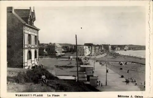 Ak Wimereux Pas de Calais, Plage