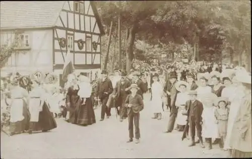 Foto Ak Kamenz in Sachsen, Festzug