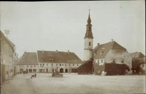 Foto Ak Weißenberg in Sachsen, Markt, Rathaus