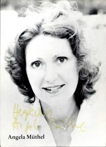 Ak Schauspielerin Angela Müthel, Portrait, Autogramm