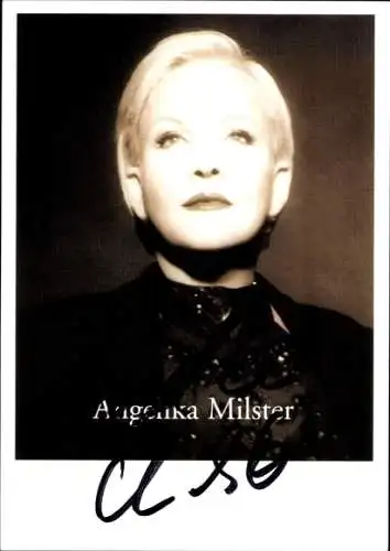 Ak Schauspielerin und Sängerin Angelika Milster, Portrait, Autogramm