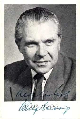 Ak Schauspieler Heinz Moog, Portrait, Autogramm