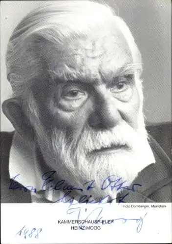 Ak Schauspieler Heinz Moog, Portrait, Autogramm