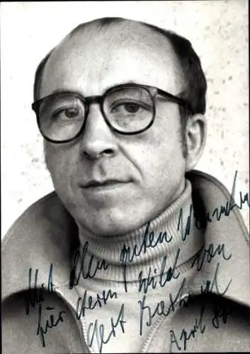 Ak Schauspieler Gert Burkhard, Portrait, Autogramm