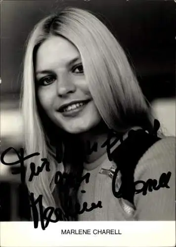 Ak Schauspielerin Marlene Charell, Portrait, Autogramm